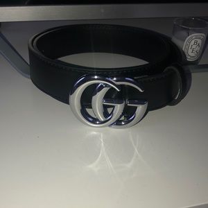 Gucci belt CG silver